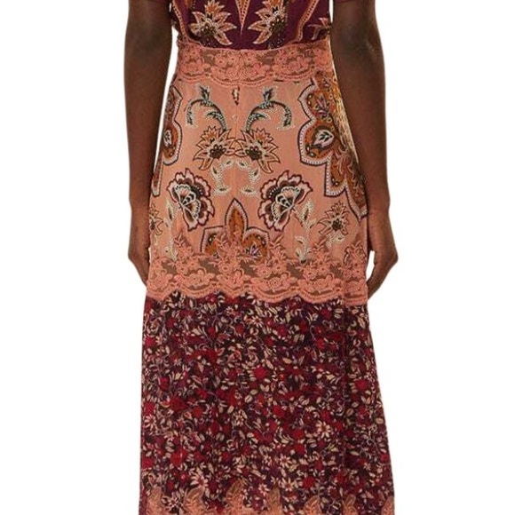 Farm Rio Glam Tapestry Laces Short-Sleeve Maxi Dress - Picture 3 of 16